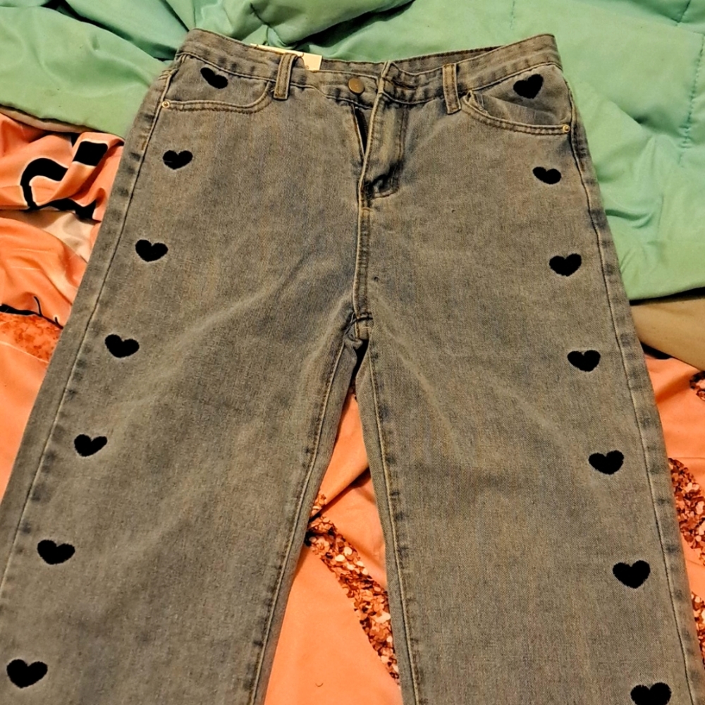 Heart jeans size medium